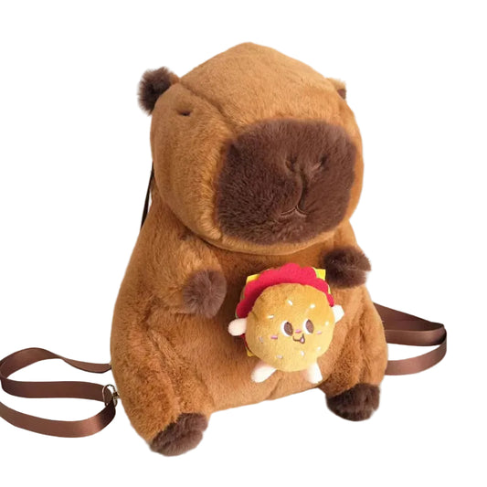 Capybara Plush Backpack - Kawaii Character Crossbody Bag