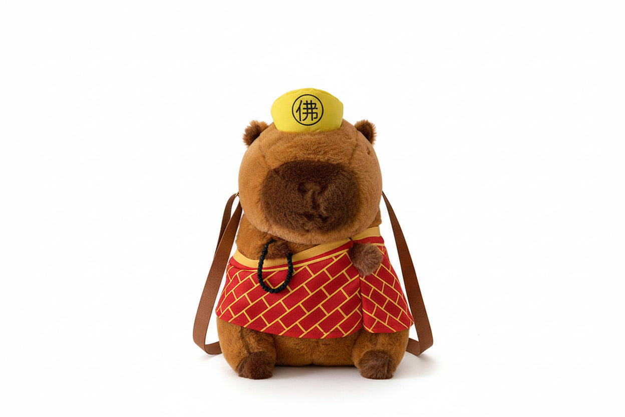 Capybara Plush Backpack - Kawaii Character Crossbody Bag