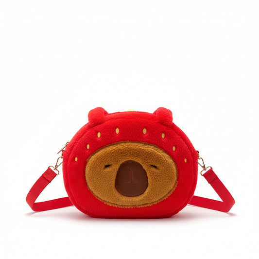 Capybara Plush Backpack - Kawaii Character Crossbody Bag