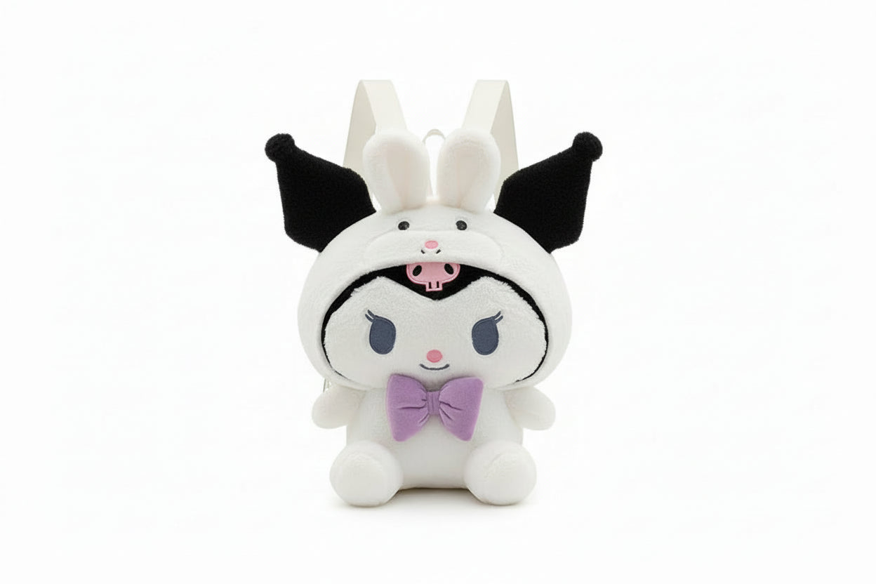 Plush Cartoon Character Backpack - Kawaii Crossbody Bag