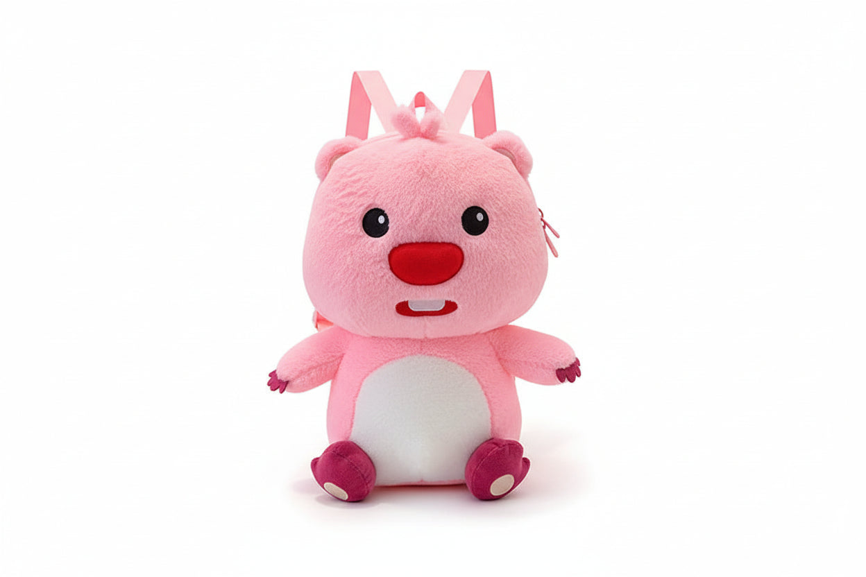 Plush Cartoon Character Backpack - Kawaii Crossbody Bag