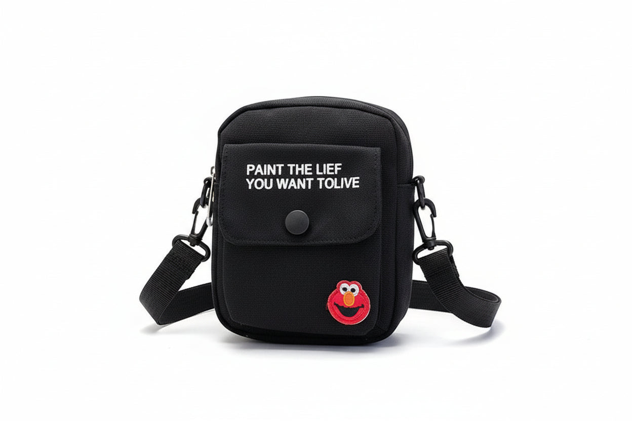 Japanese Style Cartoon Canvas Crossbody Bag - Kawaii Character Backpack