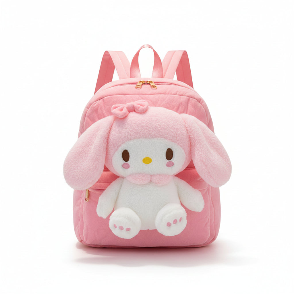 Plush Cartoon Character Backpack - Kawaii Crossbody Bag