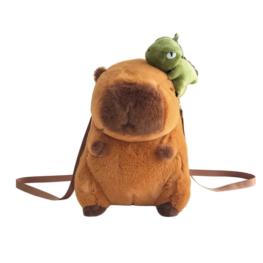 Capybara Plush Backpack - Kawaii Character Crossbody Bag