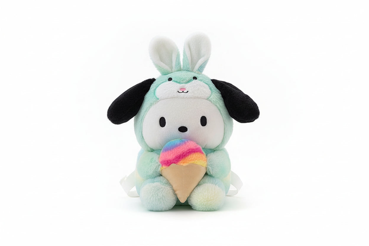 Plush Cartoon Character Backpack - parchas Crossbody Shoulder Bag