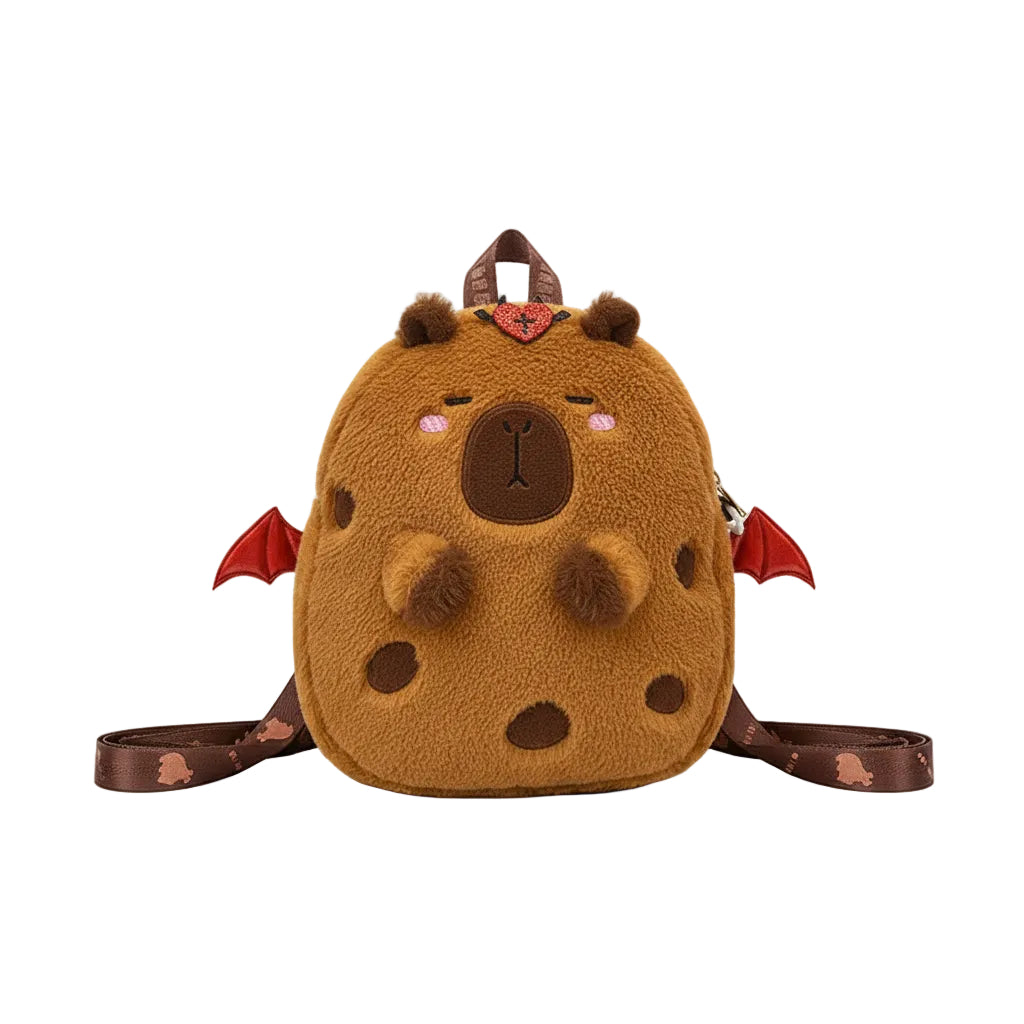 Capybara Plush Backpack - Kawaii Character Crossbody Bag