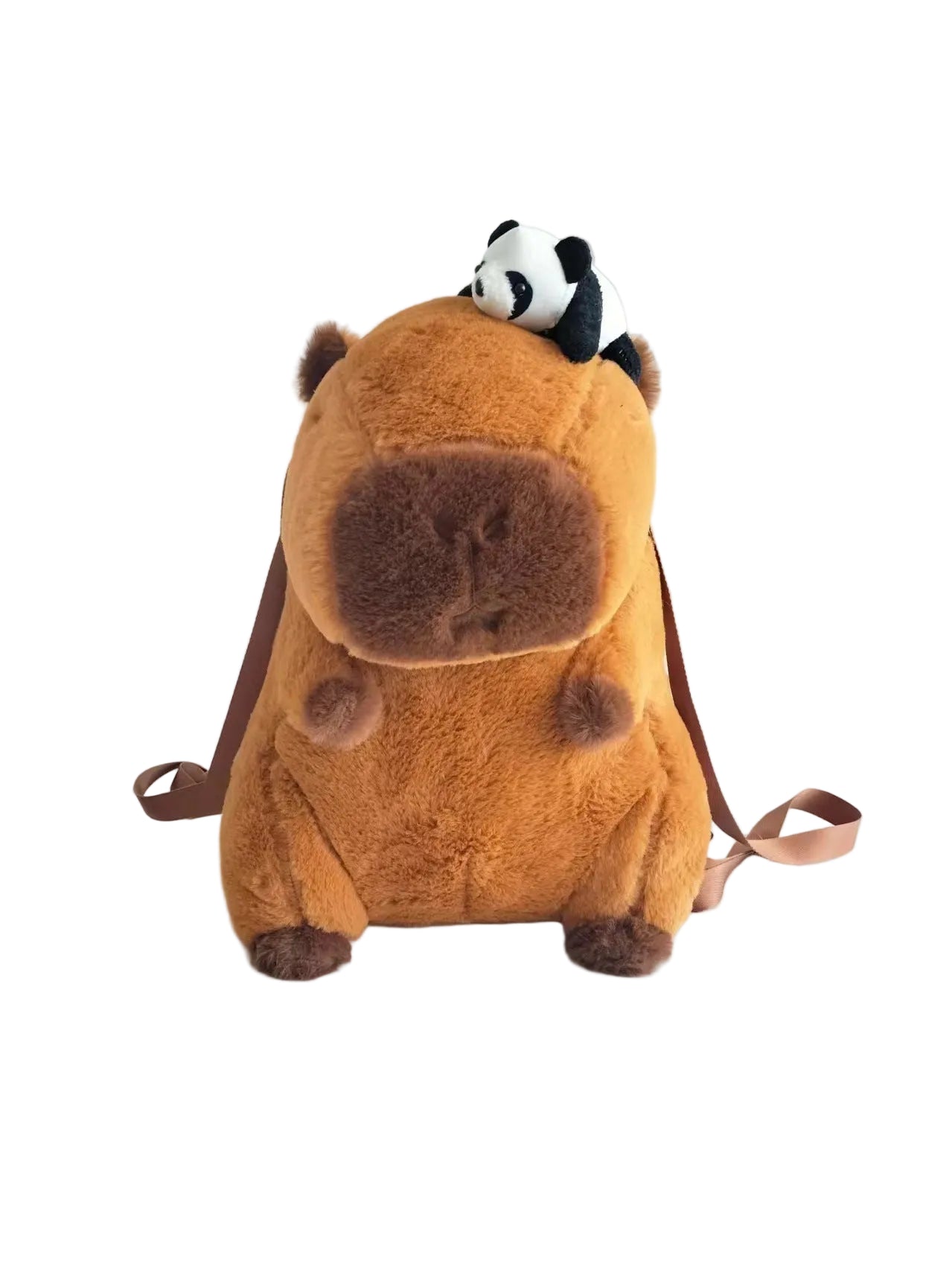 Capybara Plush Backpack - Kawaii Character Crossbody Bag