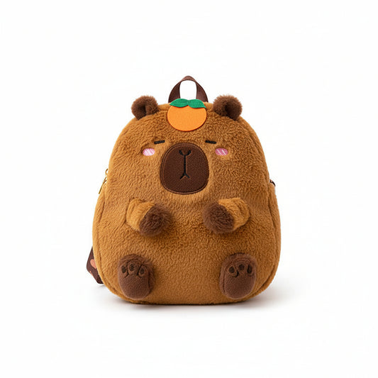 Capybara Plush Backpack - Kawaii Character Crossbody Bag