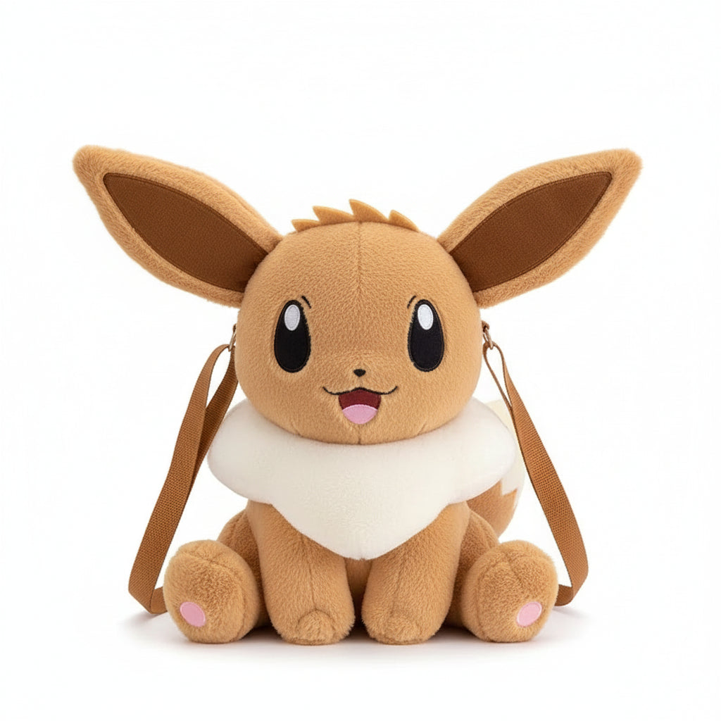 Plush toy of a cartoon character with large ears on a white background