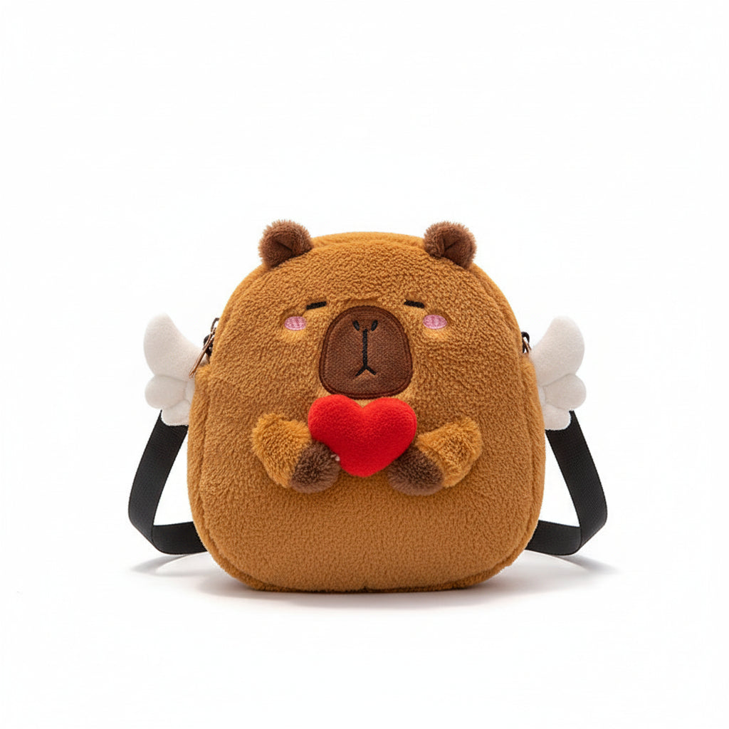 Capybara Plush Backpack - Capybara Character Crossbody Bag