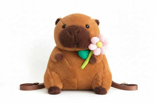 Capybara Plush Backpack - Kawaii Character Crossbody Bag