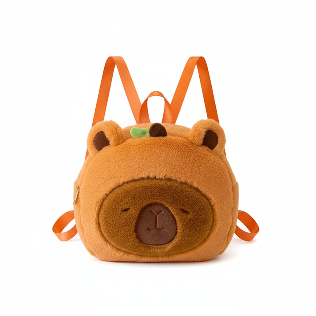 Capybara Plush Backpack - Kawaii Character Crossbody Bag