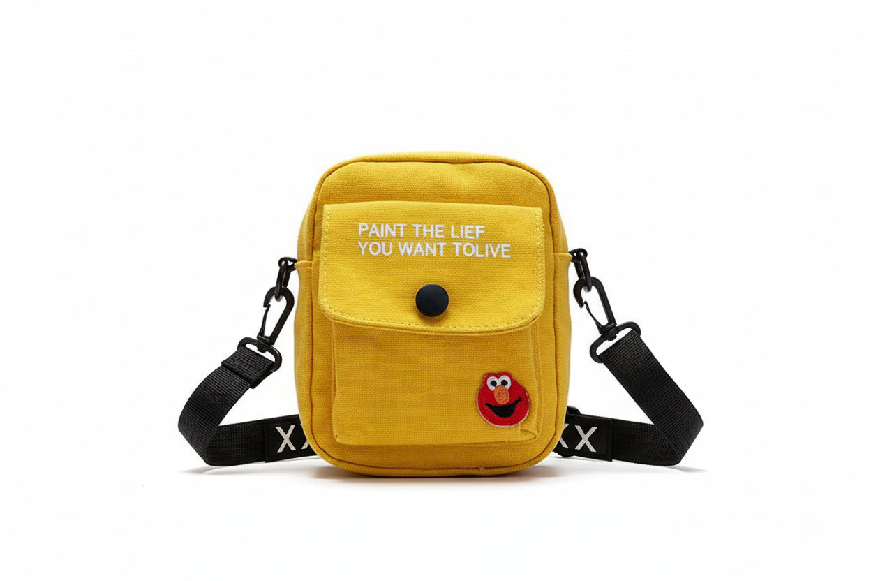 Japanese Style Cartoon Canvas Crossbody Bag - Kawaii Character Backpack