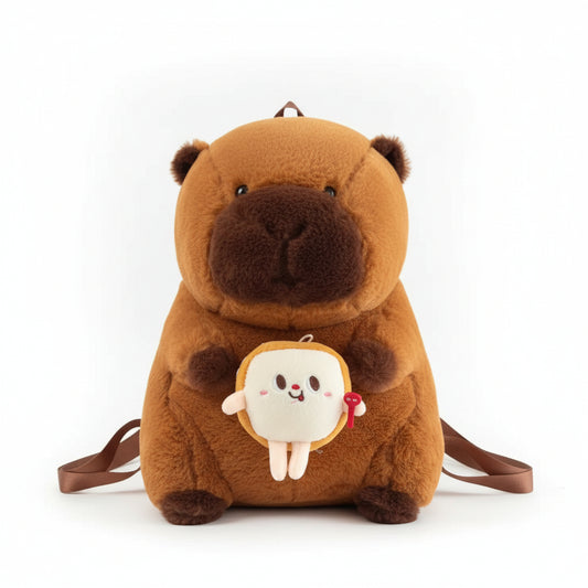 Capybara Plush Backpack - Kawaii Character Crossbody Bag