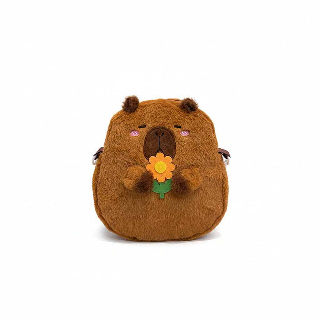 Capybara Plush Backpack - Capybara Character Crossbody Bag