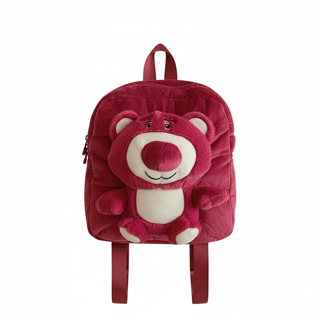 Plush Cartoon Character Backpack - Kawaii Crossbody Bag