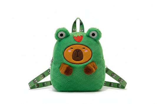 Capybara Plush Backpack - Kawaii Character Crossbody Bag