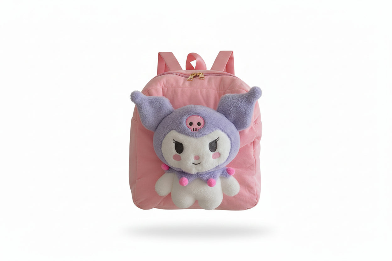 Plush Cartoon Character Backpack - Kawaii Crossbody Shoulder Bag