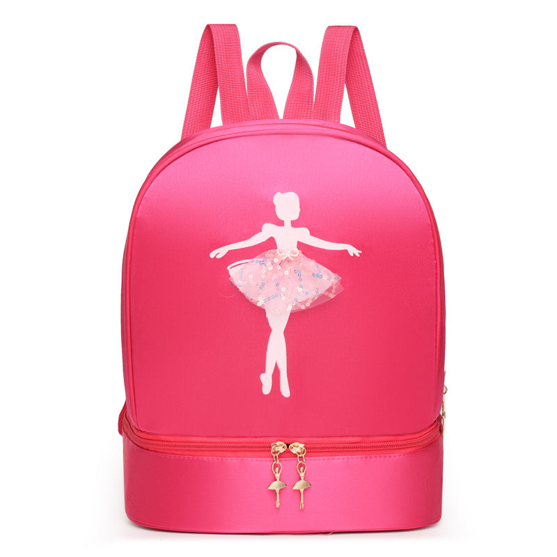 Cartoon Character Dance Backpack-Oxford Cloth Kids School Bag - Purple