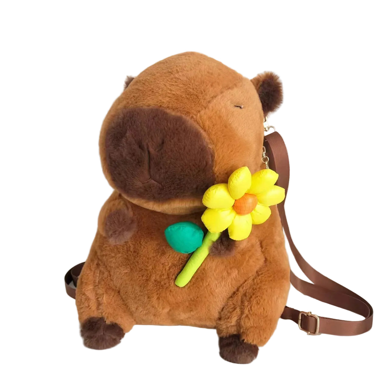 Capybara Plush Backpack - Kawaii Character Crossbody Bag