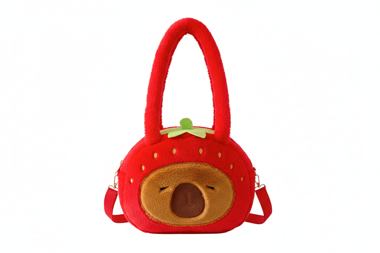 Capybara Plush Backpack - Kawaii Character Crossbody Bag